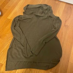 Cowl neck forest/dark green sweater. Size XS